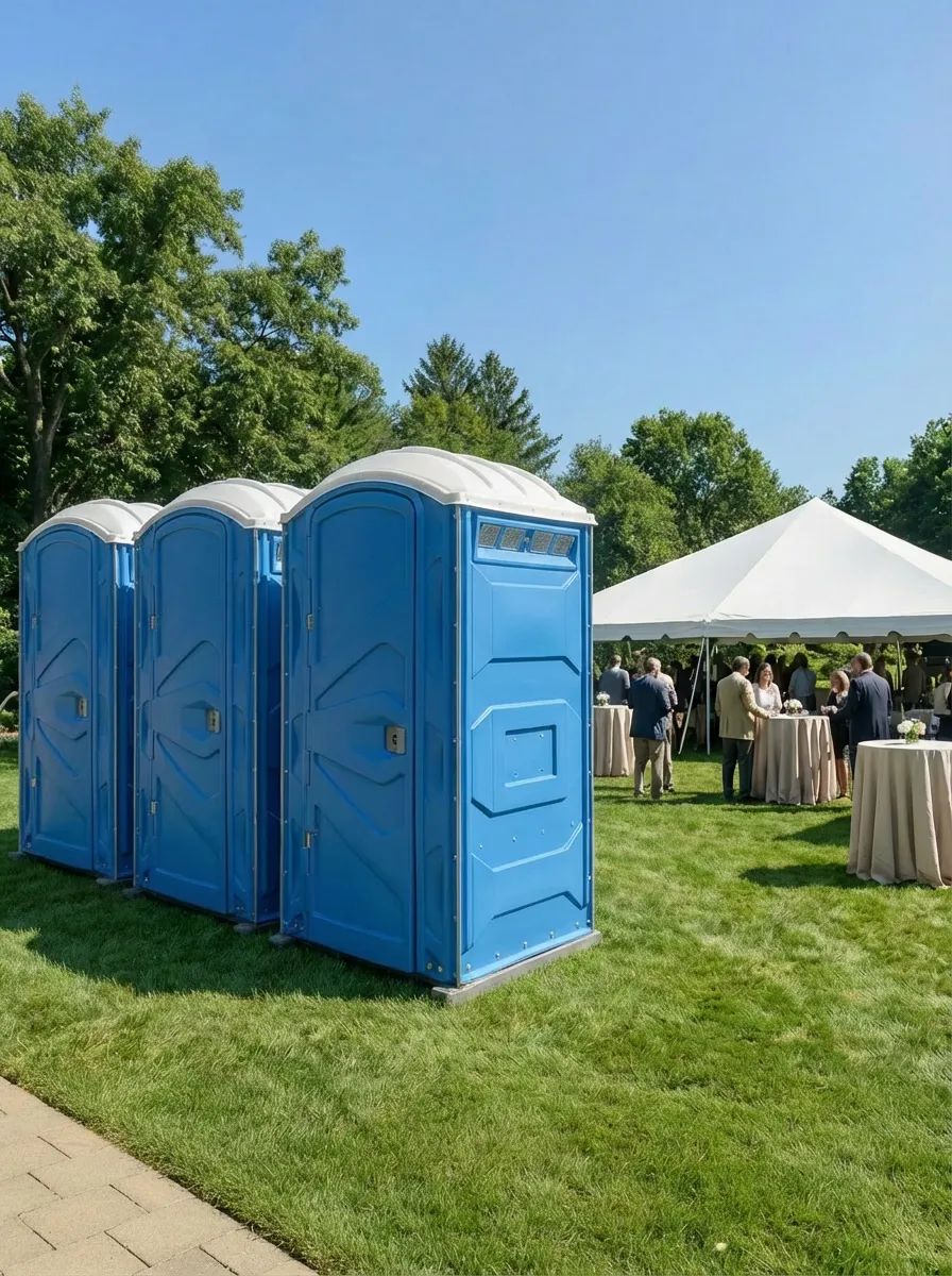 Exterior of porta potty