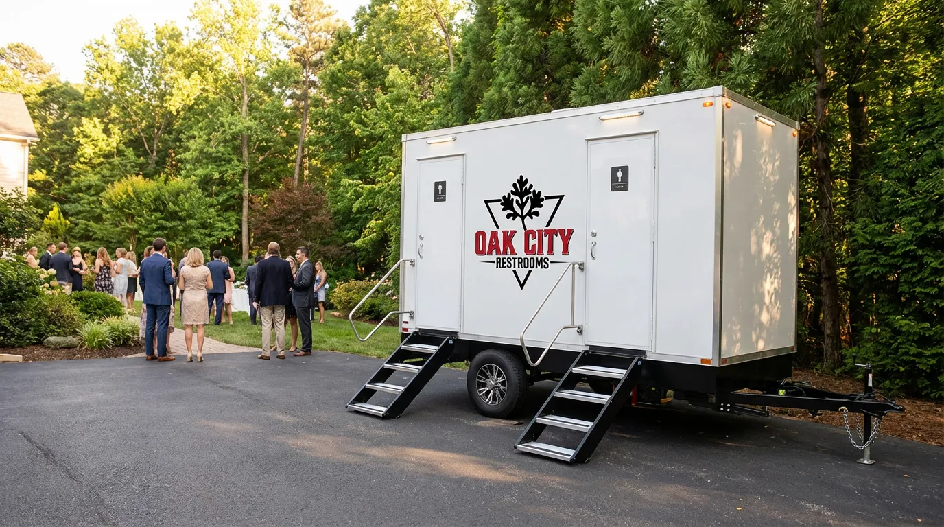 Luxury restroom trailer for private parties